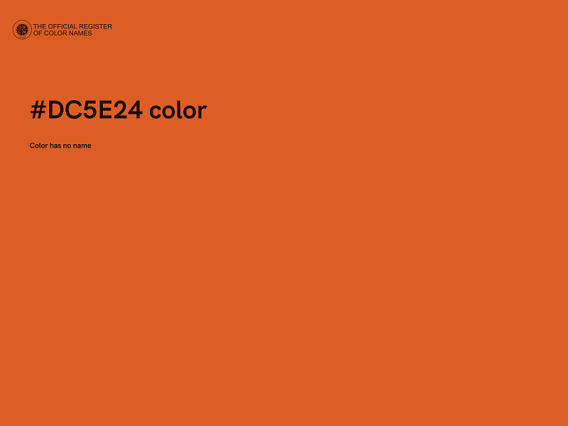#DC5E24 color image