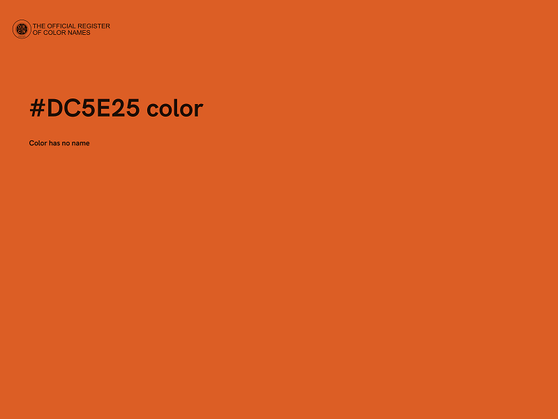 #DC5E25 color image