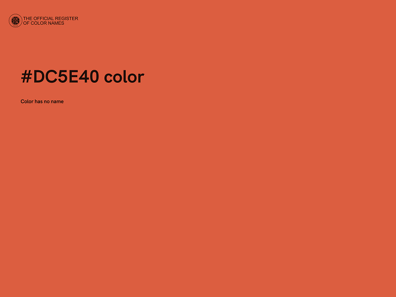 #DC5E40 color image