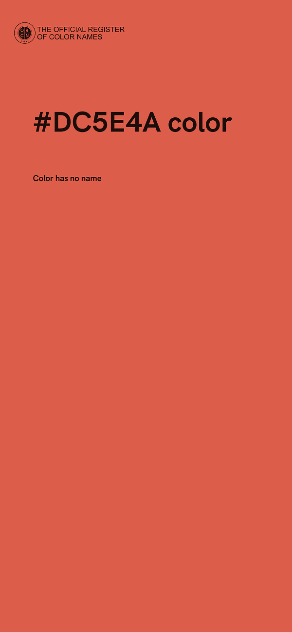 #DC5E4A color image