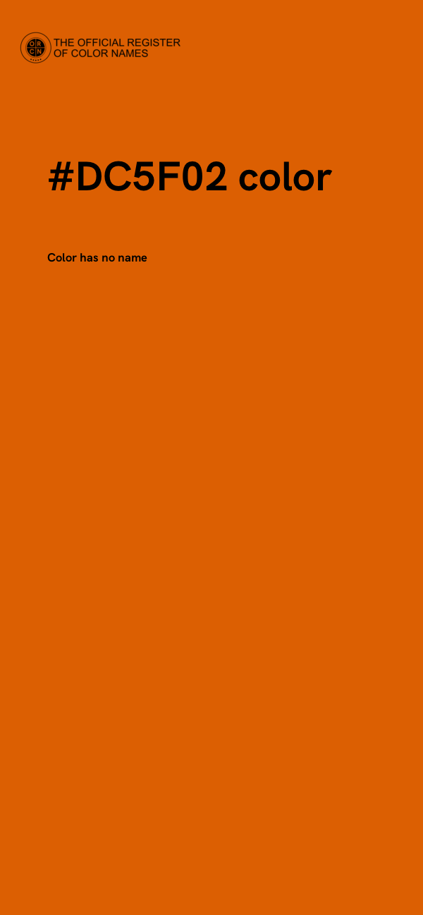 #DC5F02 color image