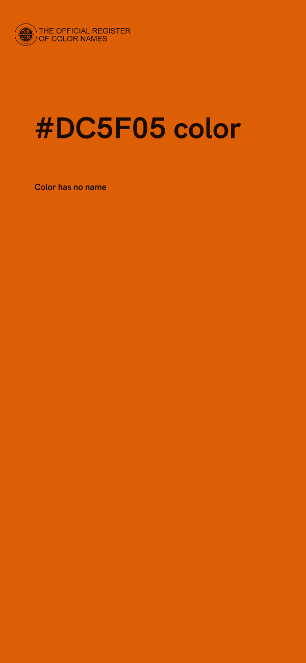 #DC5F05 color image