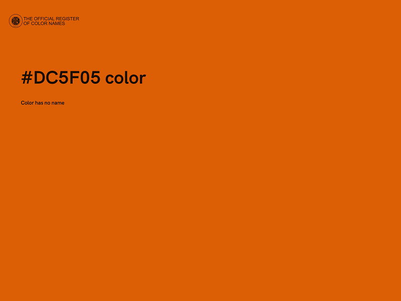 #DC5F05 color image