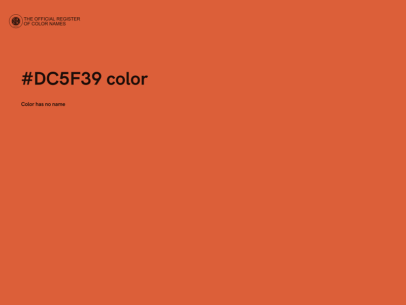 #DC5F39 color image