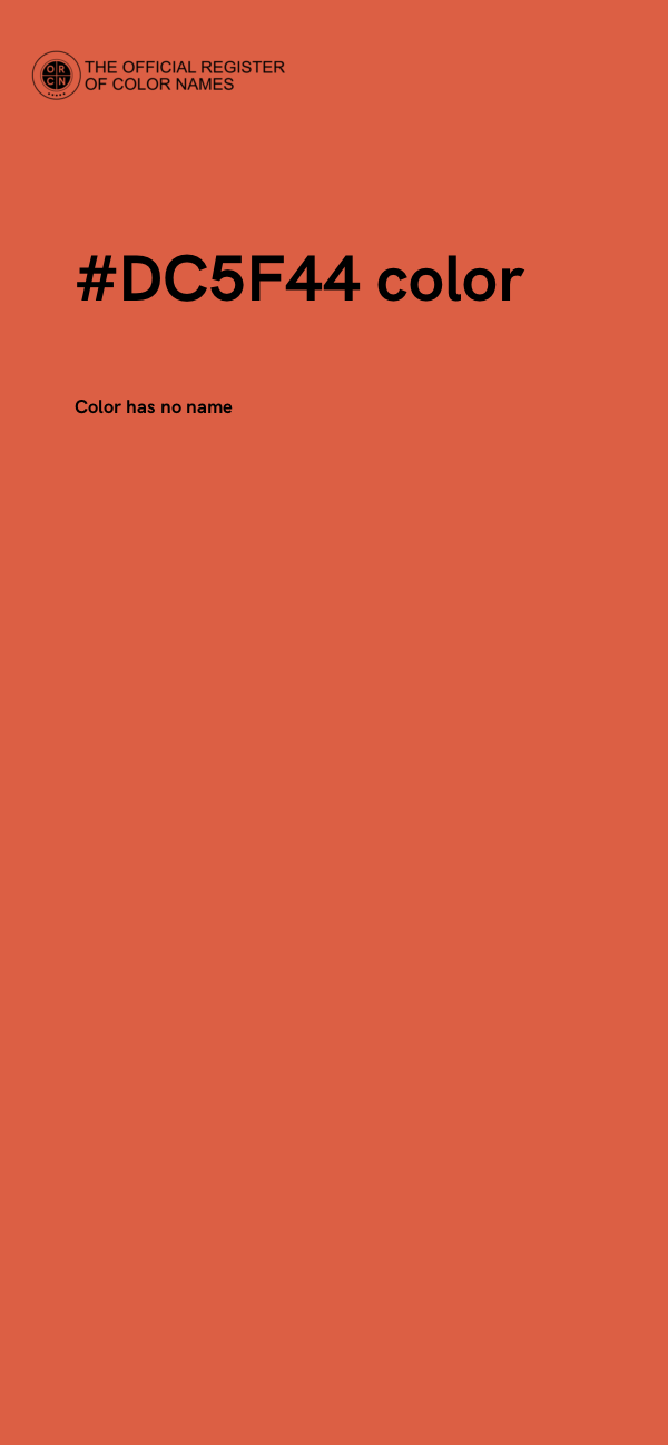 #DC5F44 color image