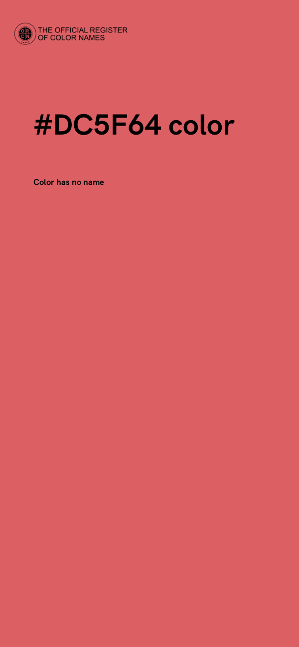 #DC5F64 color image