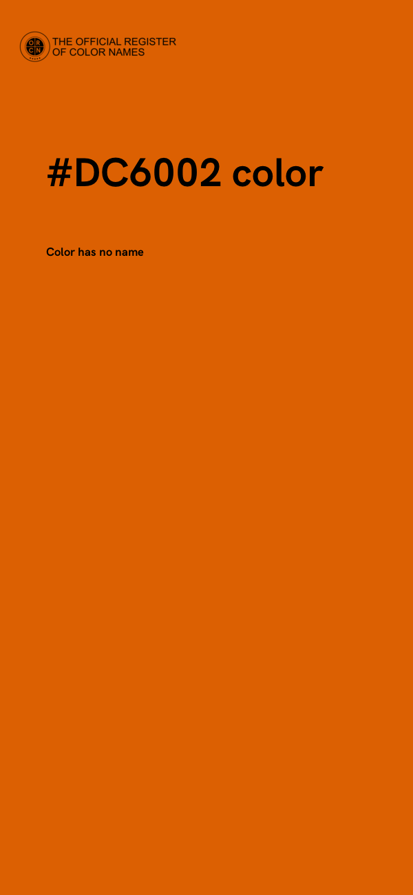 #DC6002 color image