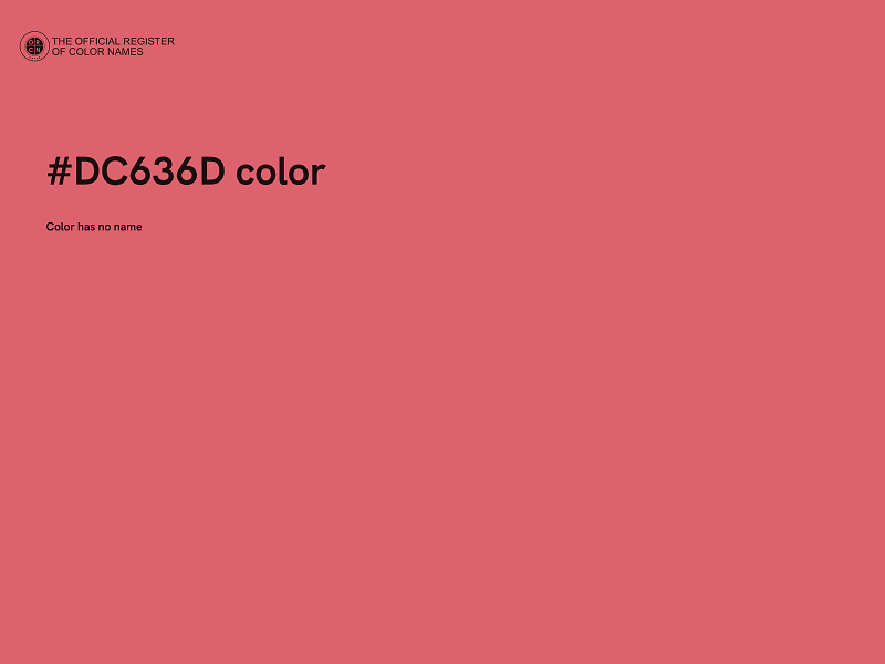 #DC636D color image