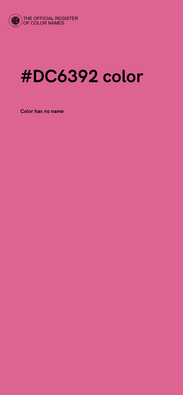 #DC6392 color image