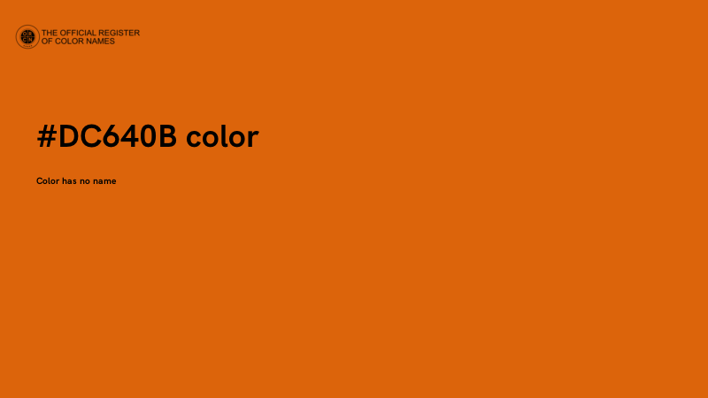 #DC640B color image