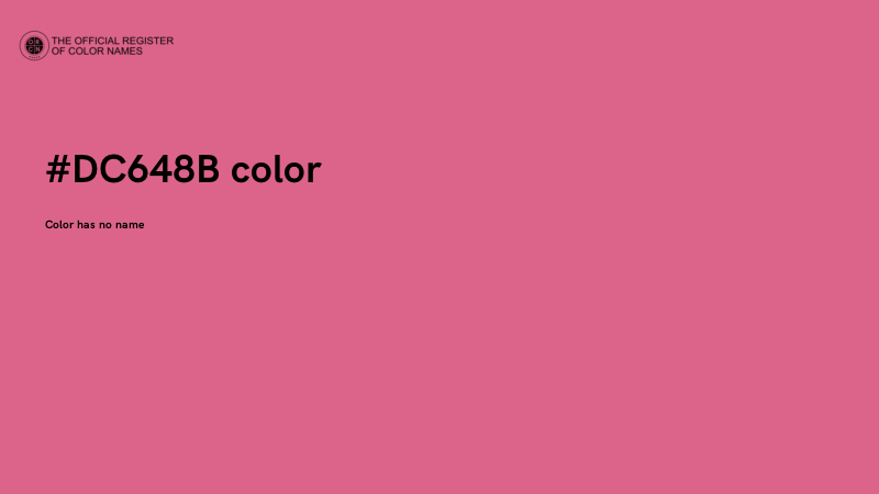 #DC648B color image