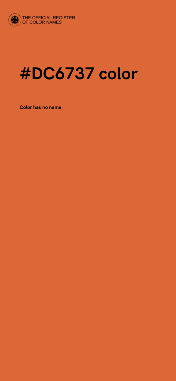#DC6737 color image