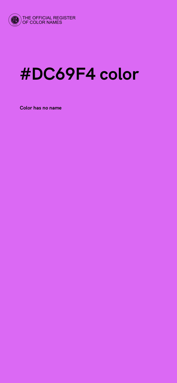#DC69F4 color image