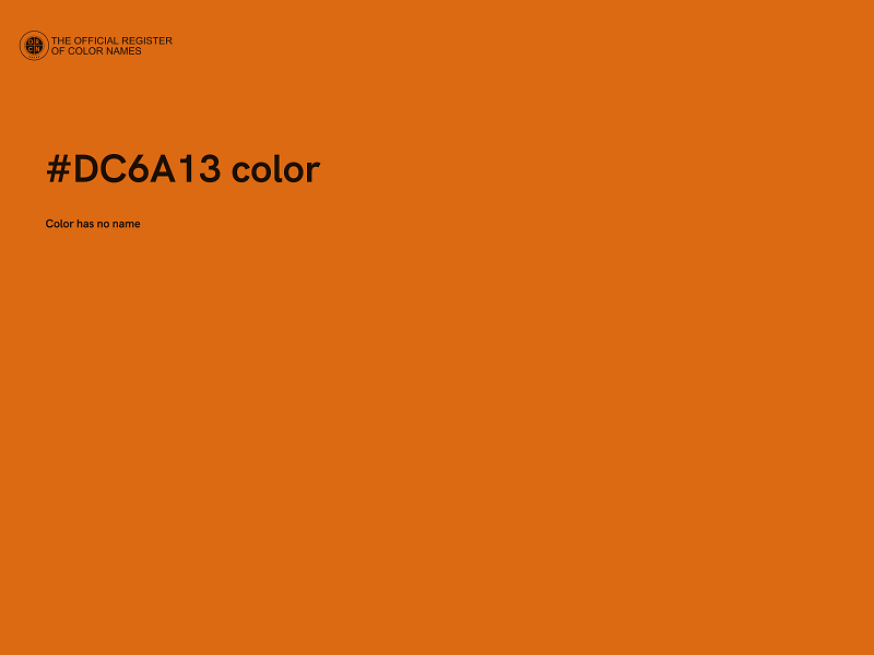 #DC6A13 color image