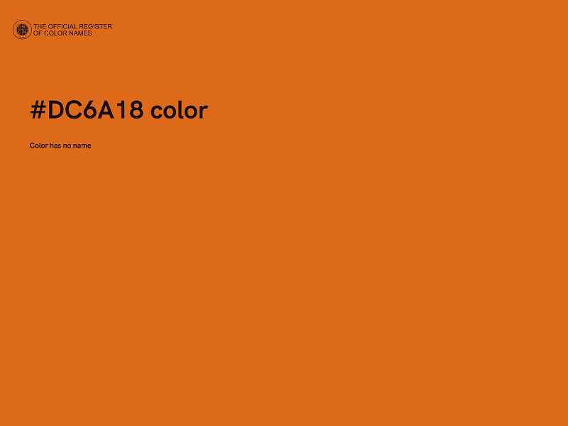 #DC6A18 color image