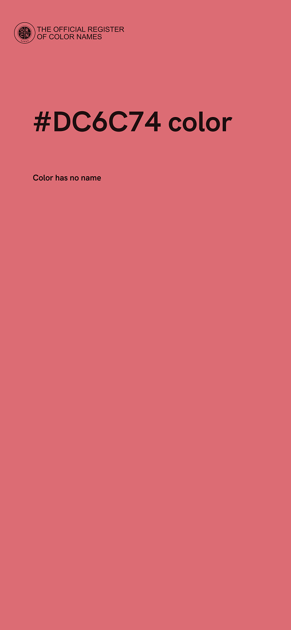 #DC6C74 color image