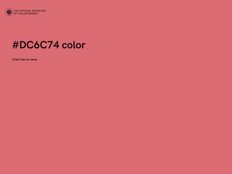 #DC6C74 color image