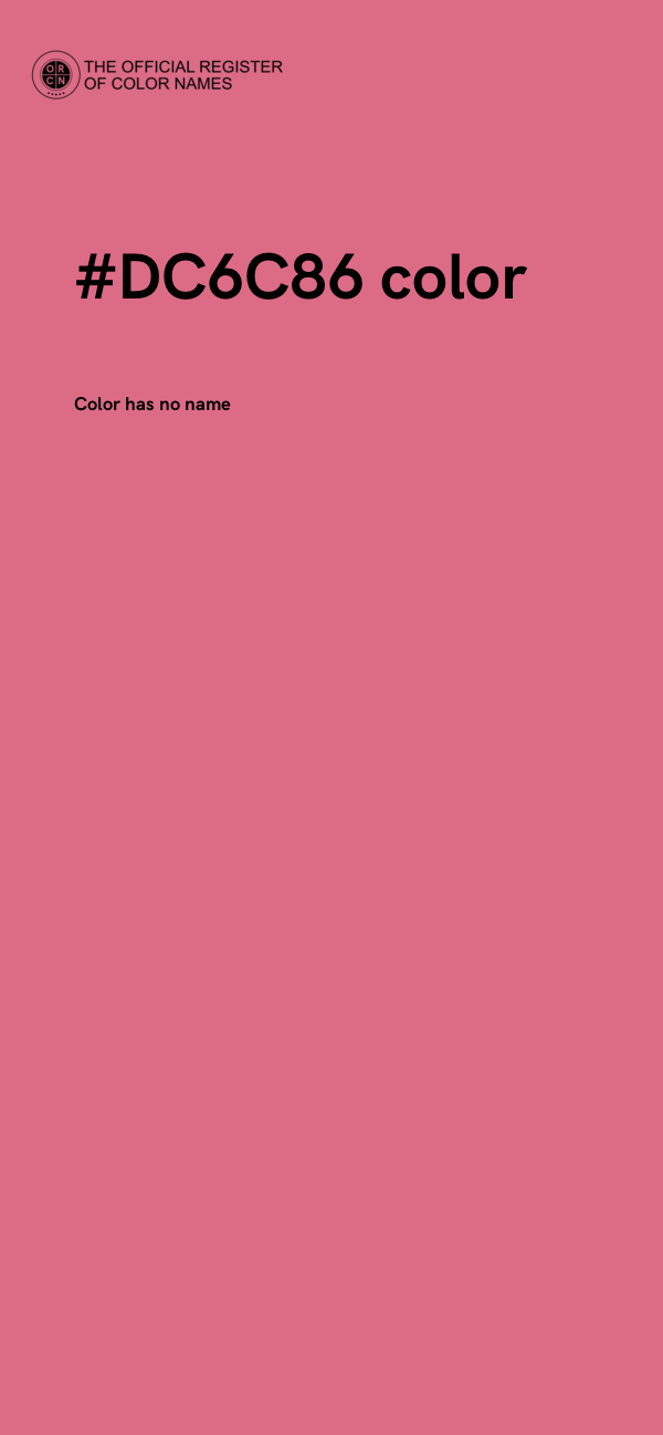 #DC6C86 color image