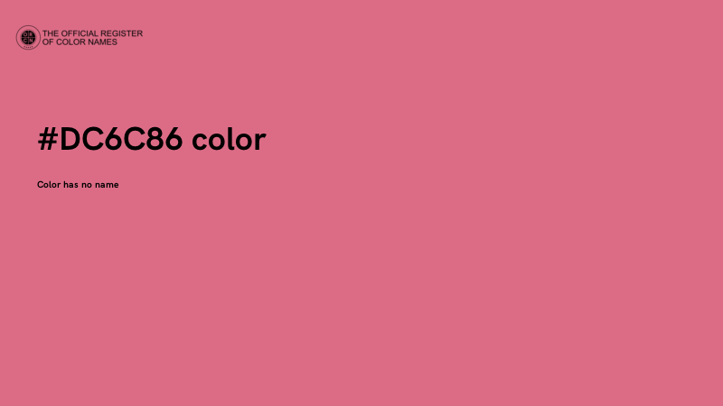 #DC6C86 color image