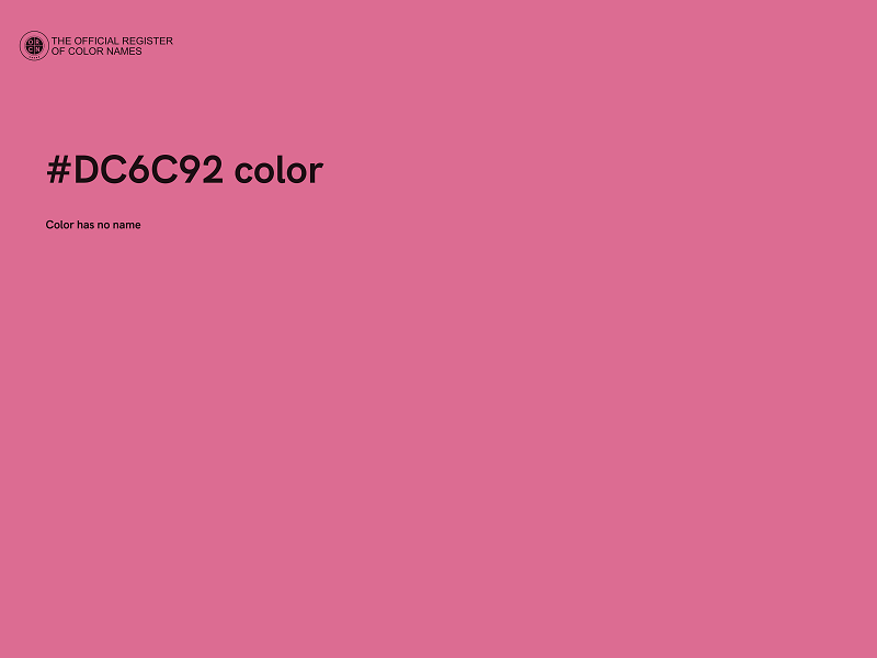 #DC6C92 color image