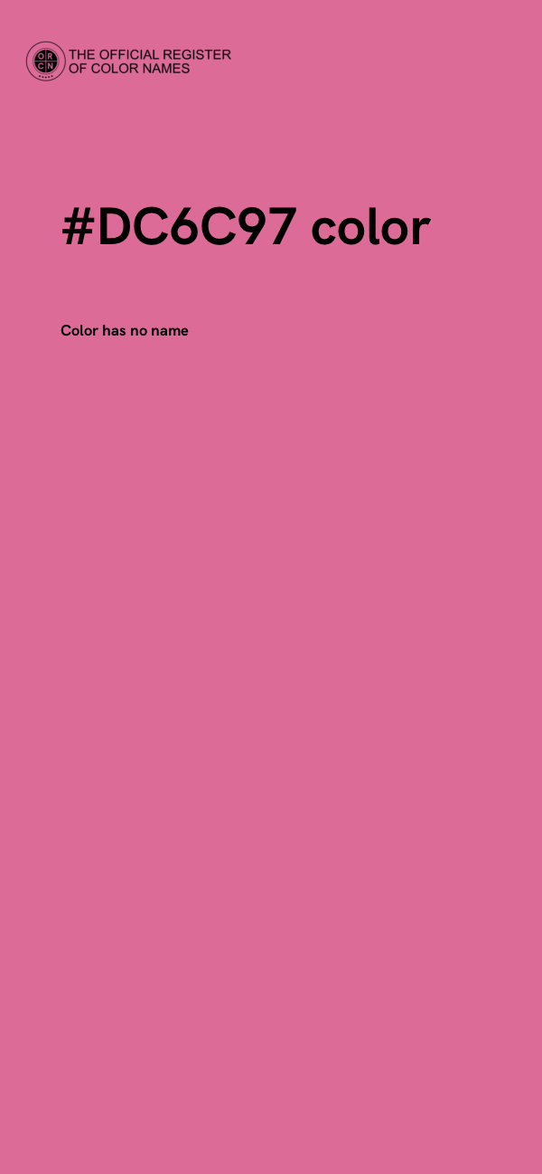 #DC6C97 color image
