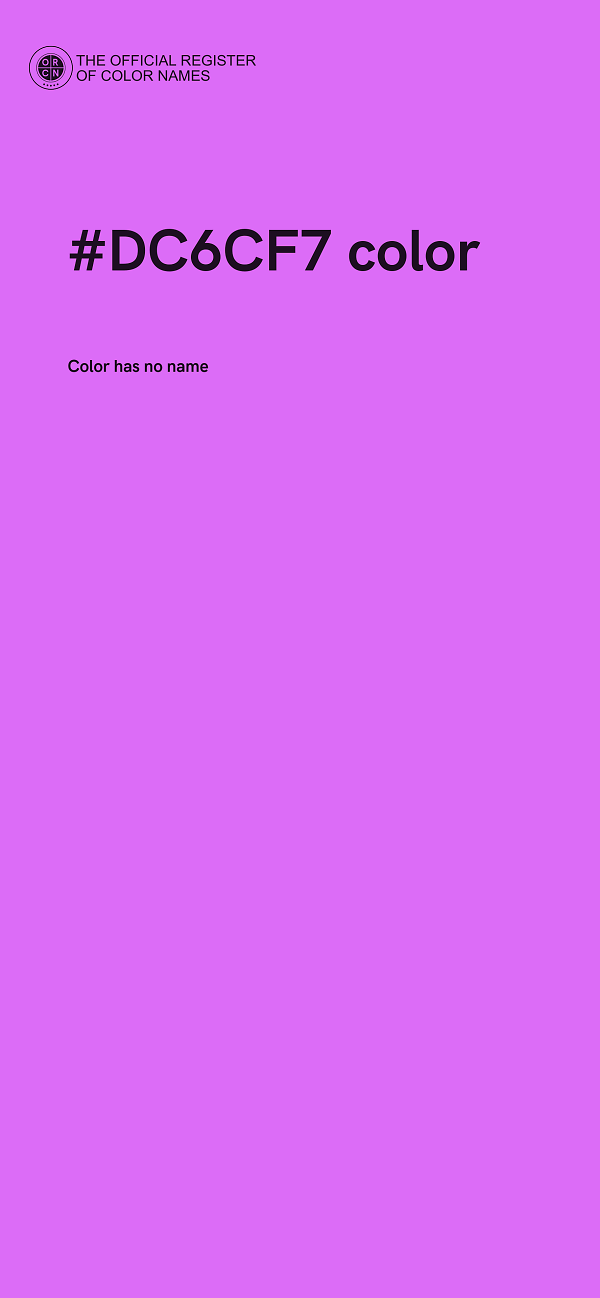 #DC6CF7 color image