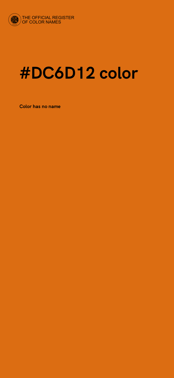 #DC6D12 color image