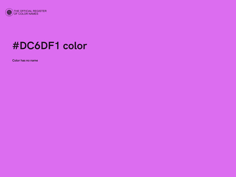 #DC6DF1 color image