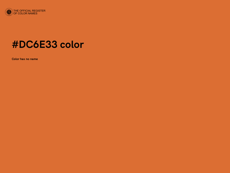 #DC6E33 color image