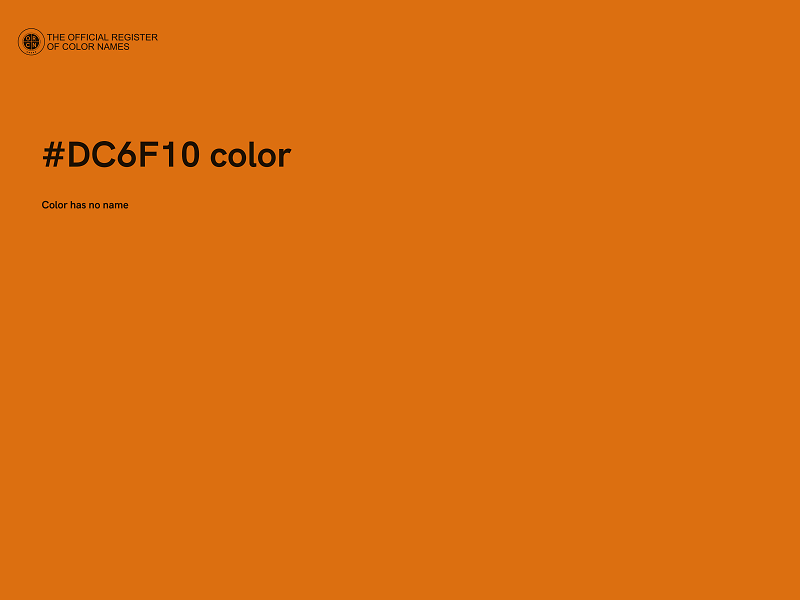 #DC6F10 color image