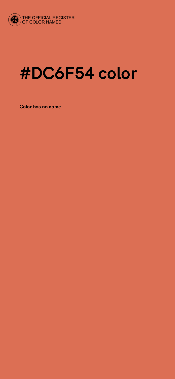 #DC6F54 color image