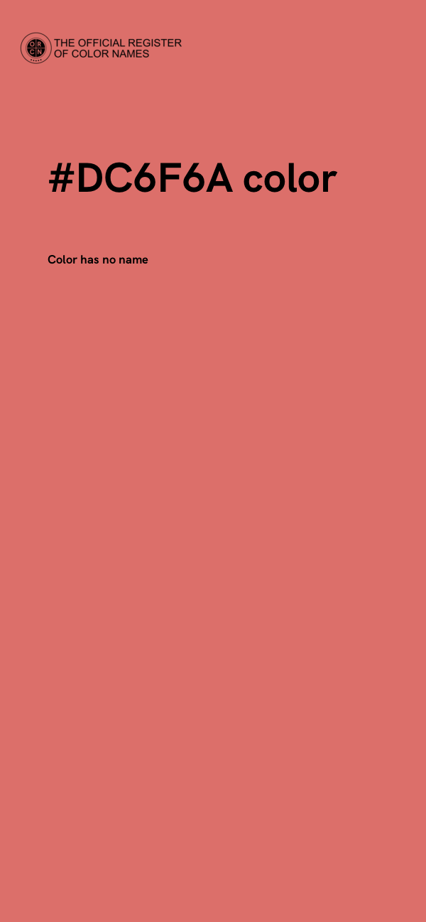 #DC6F6A color image