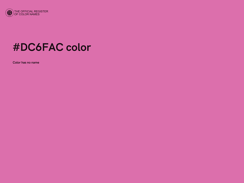 #DC6FAC color image