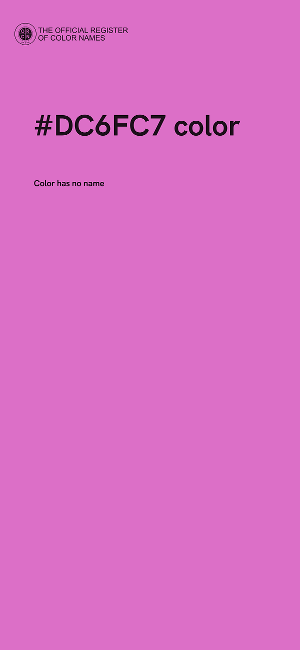 #DC6FC7 color image