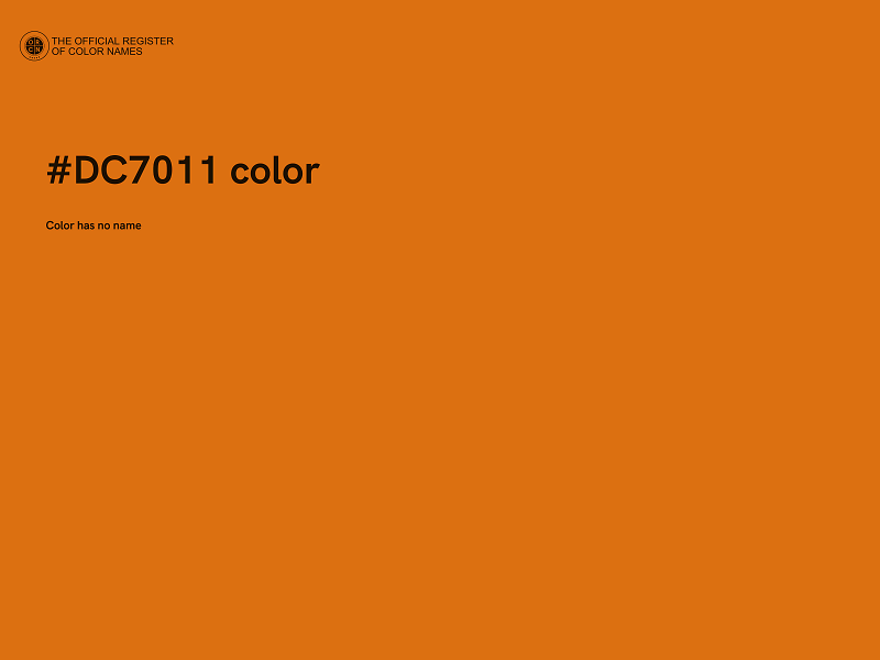 #DC7011 color image