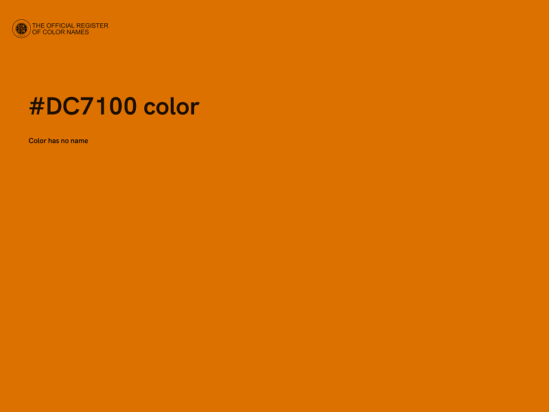 #DC7100 color image