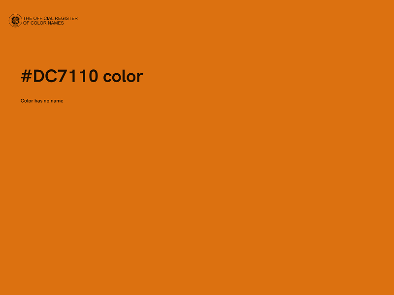 #DC7110 color image