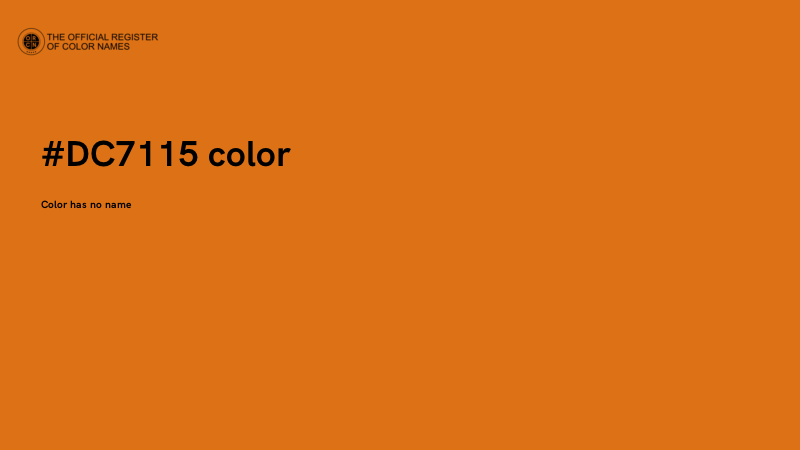 #DC7115 color image