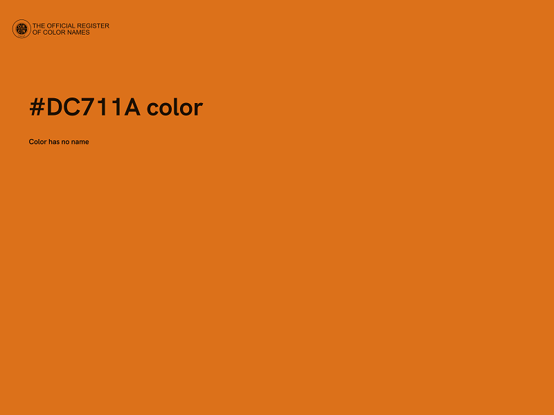 #DC711A color image