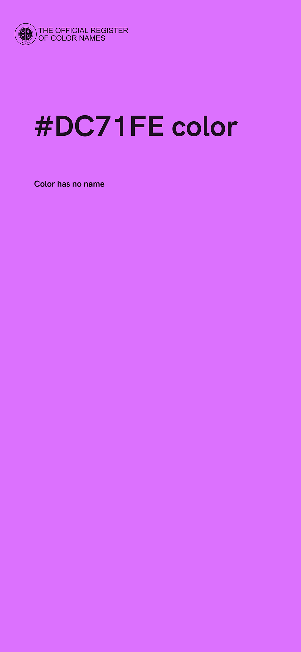 #DC71FE color image