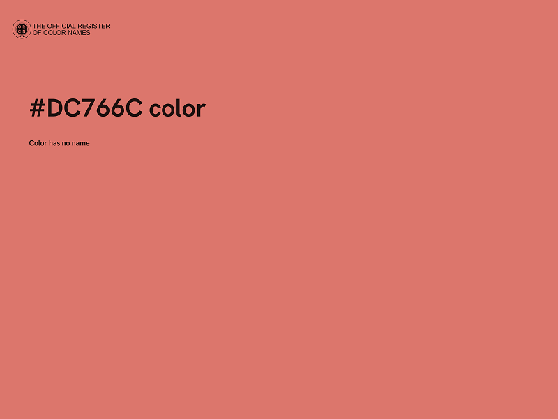 #DC766C color image