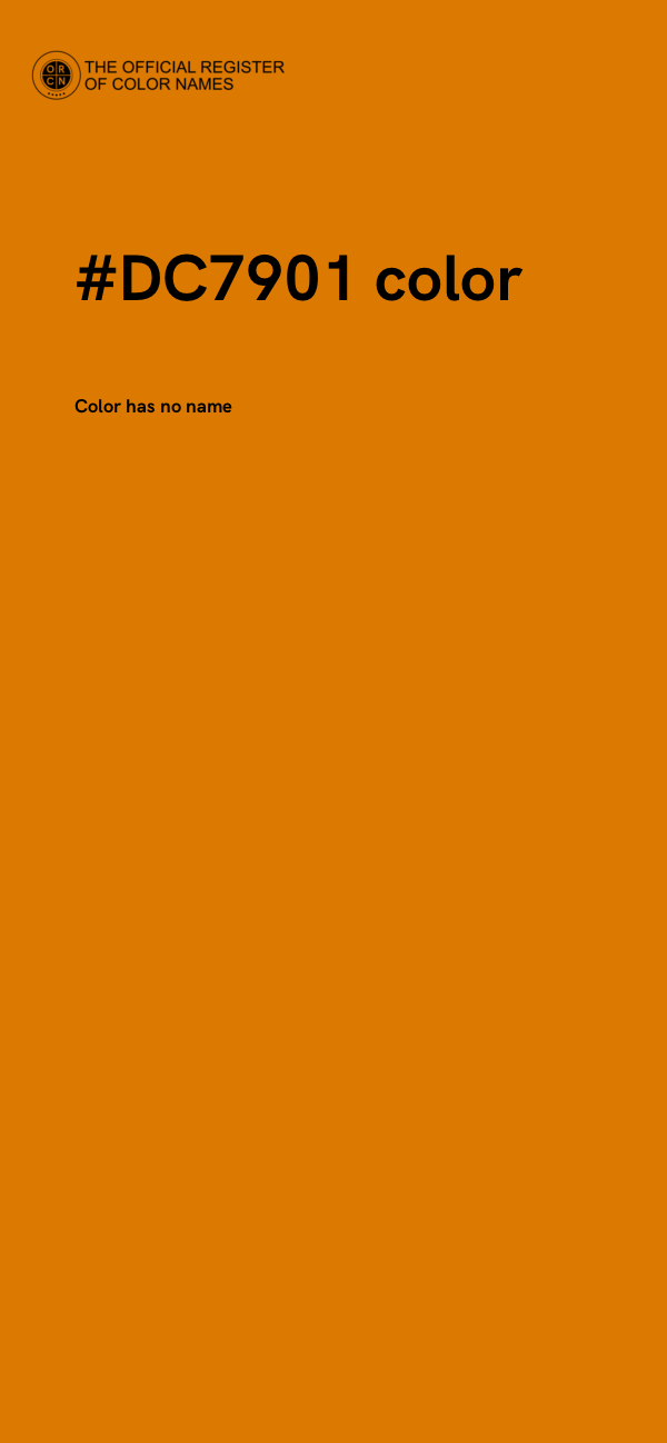 #DC7901 color image