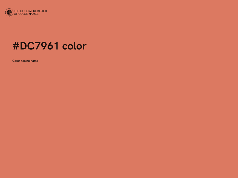 #DC7961 color image