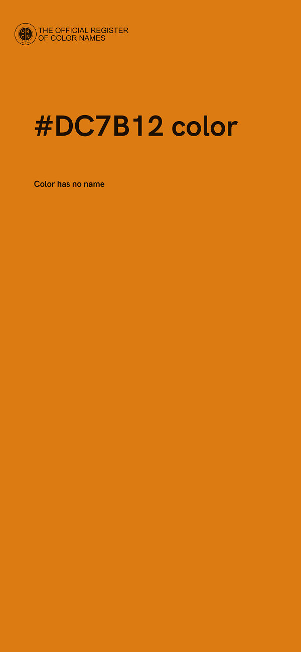 #DC7B12 color image