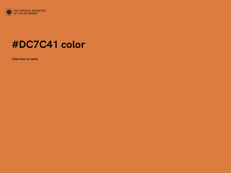 #DC7C41 color image