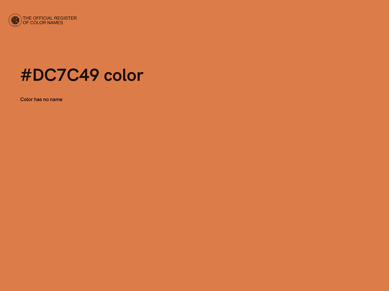 #DC7C49 color image