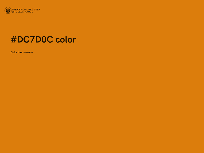 #DC7D0C color image