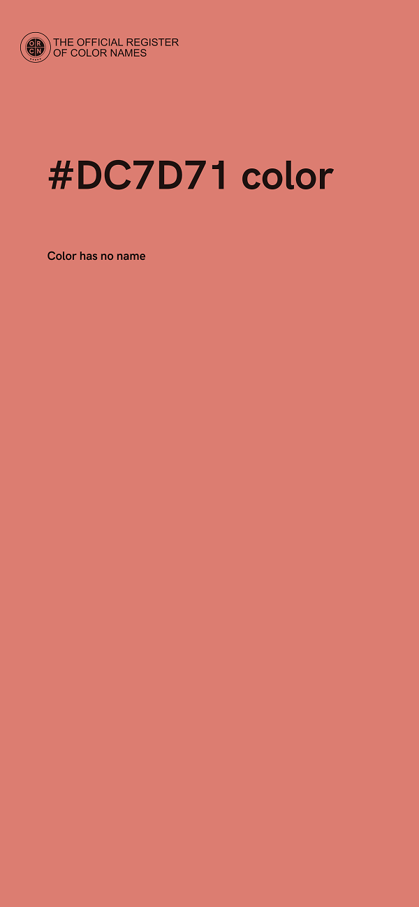 #DC7D71 color image