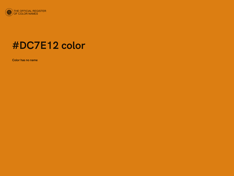 #DC7E12 color image