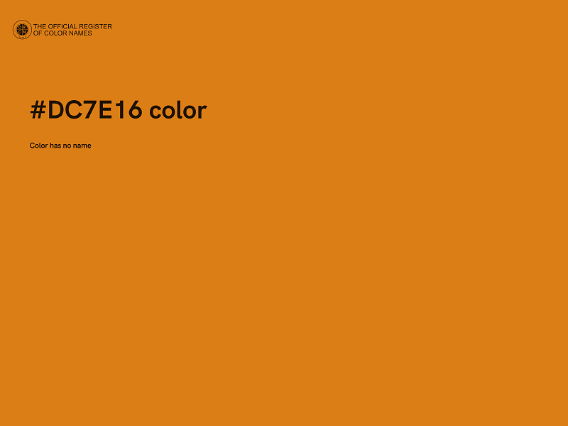 #DC7E16 color image